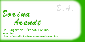 dorina arendt business card